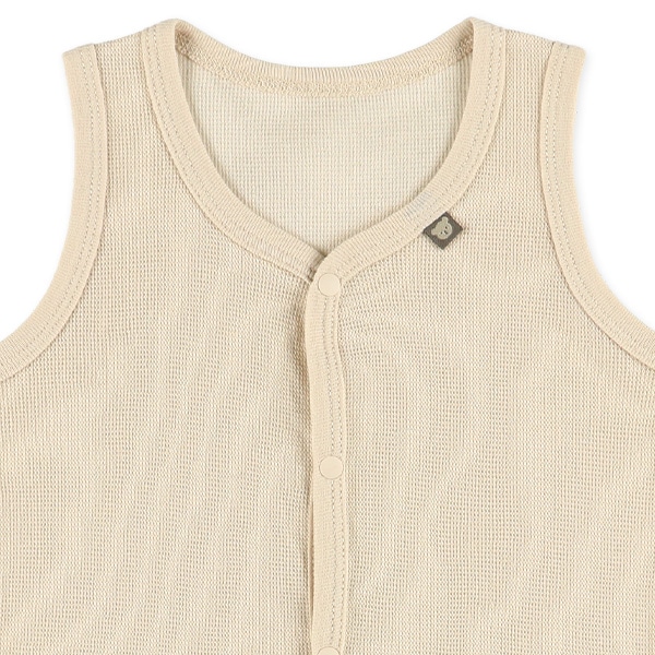 3枚組鹿の子ノースリーブ前開きロンパース肌着（くま・うさぎ・ハート）