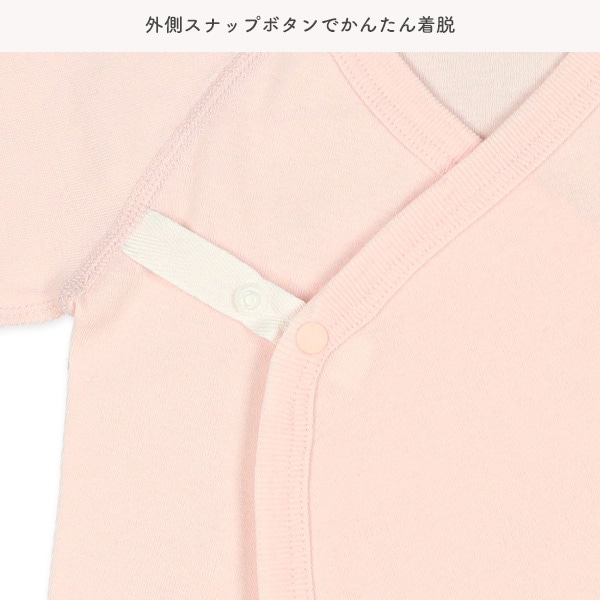 フライス&ソフトワッフルボタン式新生児肌着8点セット（花柄）