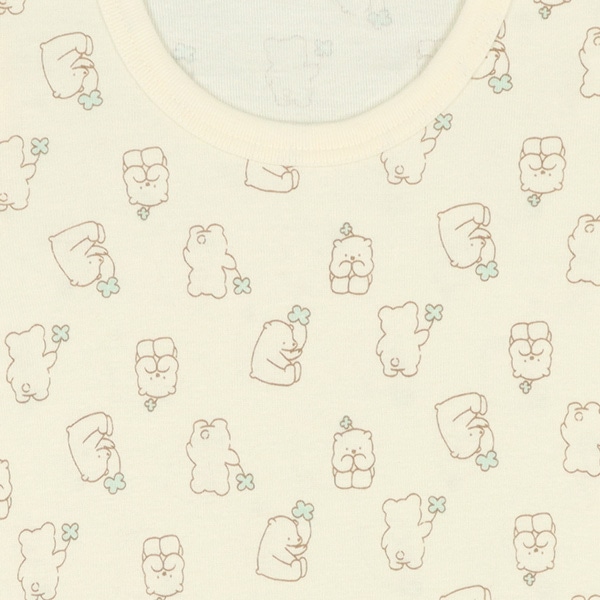 3枚組フライス半袖ロンパース肌着（見守りアニマル）