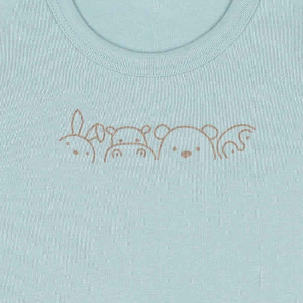 3枚組フライス半袖ロンパース肌着（見守りアニマル）