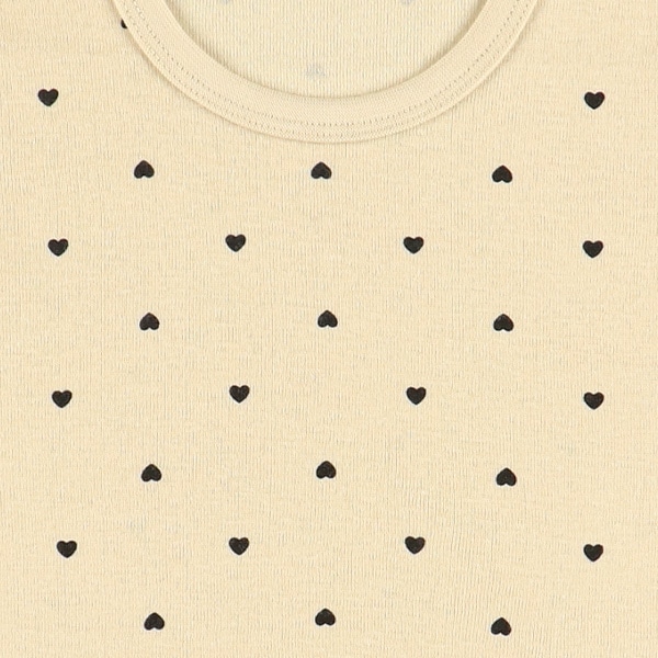 4枚組フライス半袖ロンパース肌着（ハート）