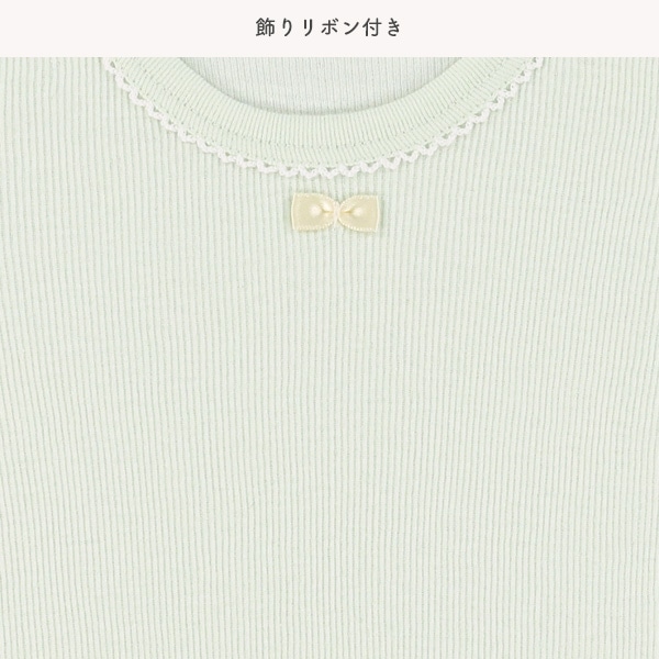 DRYWRAP）3枚組テレコ半袖ロンパース肌着（花・リボン）