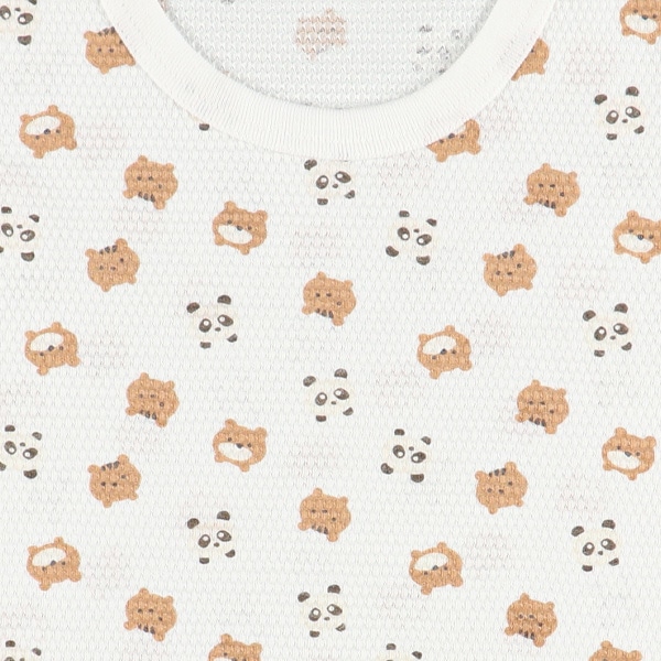 DRYWRAP）3枚組半袖ロンパース肌着（くまパン）