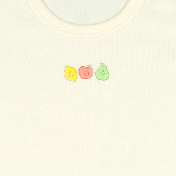 3枚組フライス半袖ロンパース肌着（フルーツ）