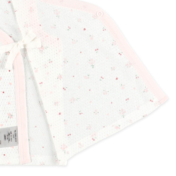 2枚組メッシュボタン式短肌着（チェリー）