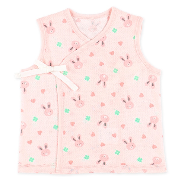 2枚組メッシュ短肌着（パイナップル・うさぎ）