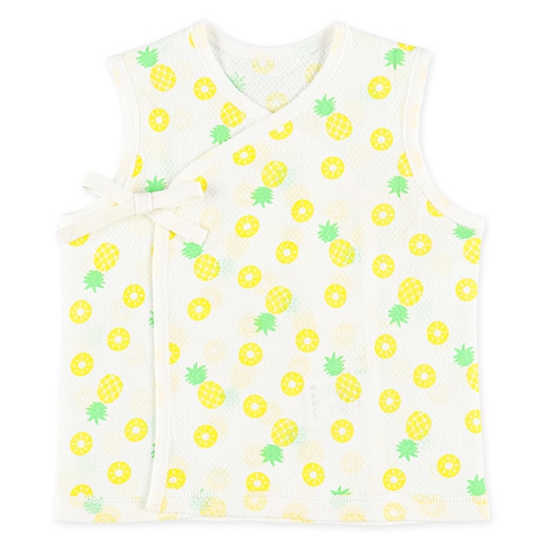 2枚組メッシュ短肌着（パイナップル・うさぎ）