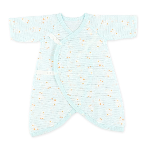 2枚組メッシュボタン式コンビ肌着（アヒル）