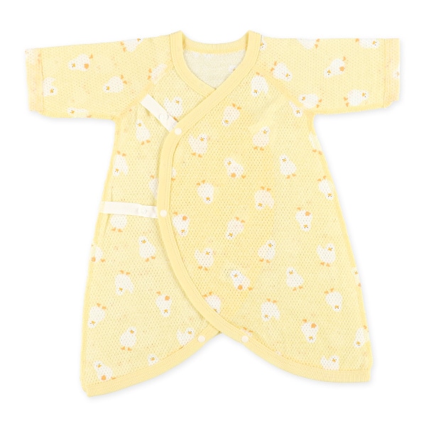 2枚組メッシュボタン式コンビ肌着（アヒル）