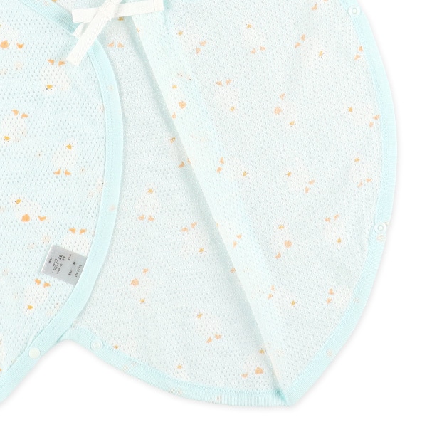 2枚組メッシュボタン式コンビ肌着（アヒル）