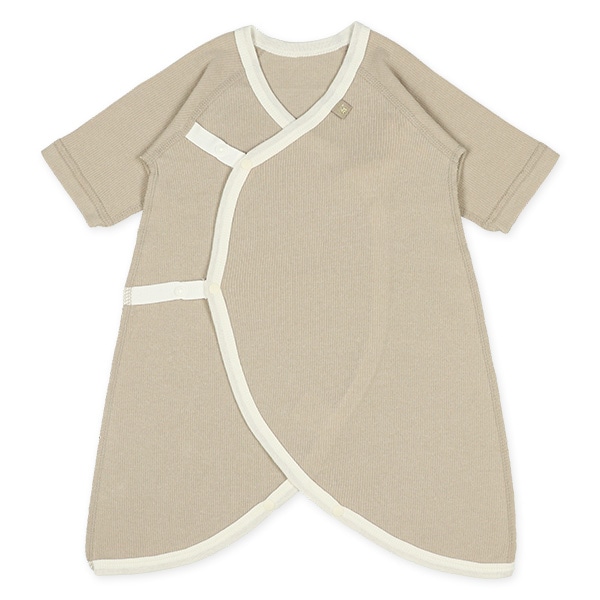 2枚組エイトロックボタン式コンビ肌着（トリコロール・無地ピスネーム）