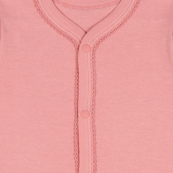 2枚組エイトロック長袖前開きロンパース肌着（うさぎ）