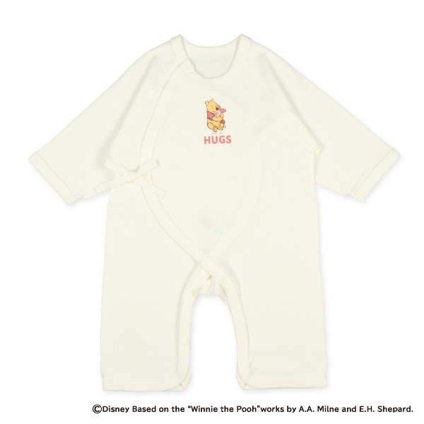 2枚組スムース長袖カバーオール肌着（くまのプーさん）