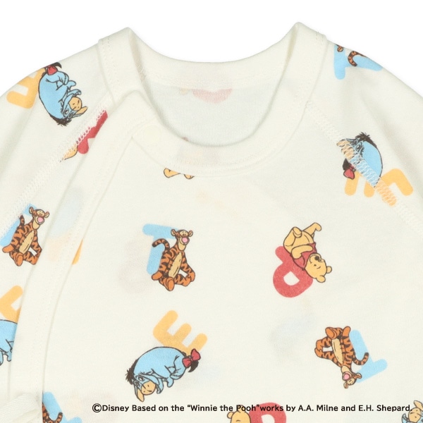 2枚組スムース長袖カバーオール肌着（くまのプーさん）