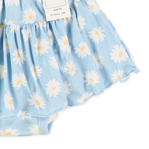 インナーパンツ一体型水遊び用ベビーパンツ（スカート付きパンツタイプ・花柄）