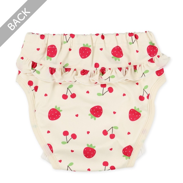 インナーパンツ一体型水遊び用ベビーパンツ（フリル付きパンツタイプ・フルーツ）