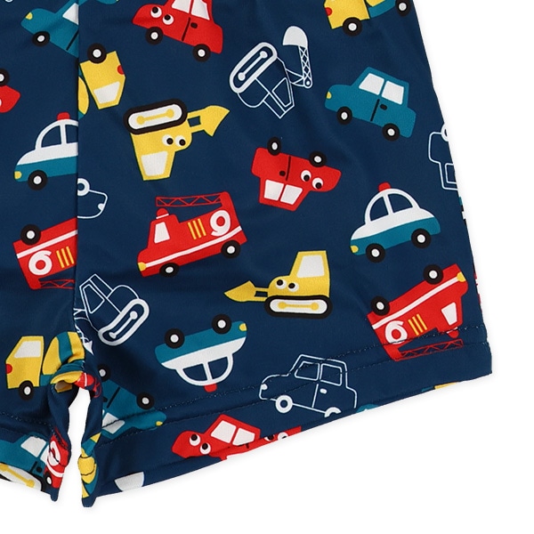 インナーパンツ一体型水遊び用ベビーパンツ（トランクスタイプ・はたらくくるま）