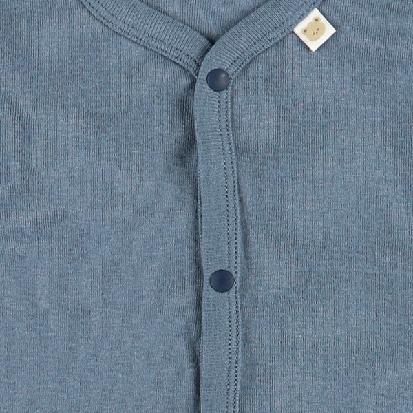 3枚組フライス半袖前開きロンパース肌着（くま）