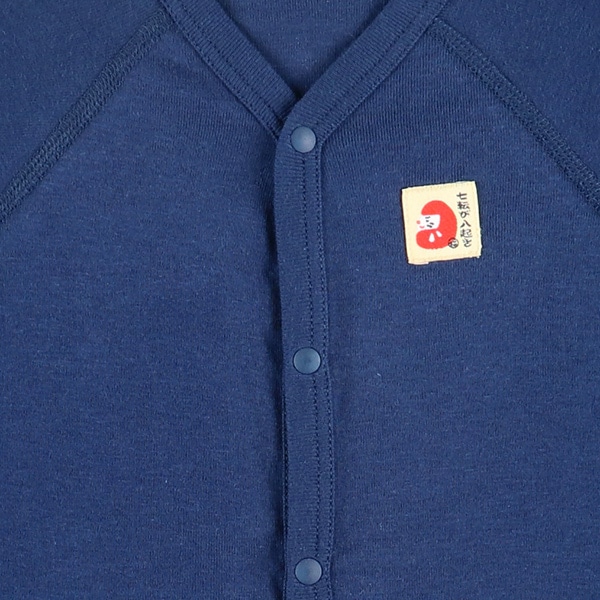 2枚組フライス半袖前開きロンパース肌着（だるまさん）