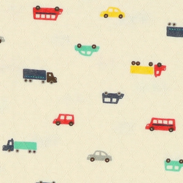 3枚組キルト+綿長袖シャツ肌着（くるま・ピスネーム）