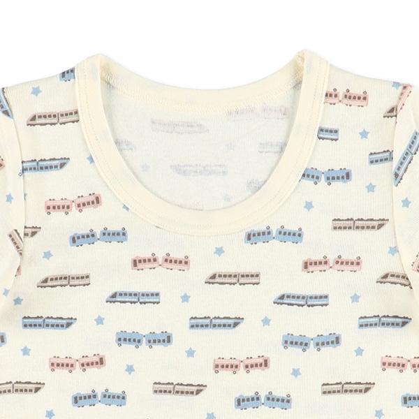 3枚組半袖シャツ肌着（電車・木・星）
