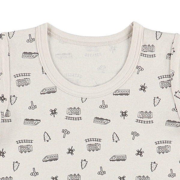 3枚組半袖シャツ肌着（電車・木・星）