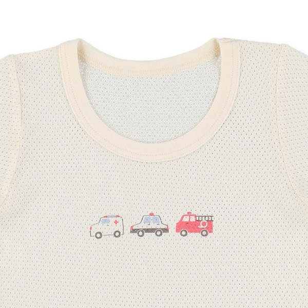 3枚組メッシュ半袖シャツ肌着（はたらくくるま）