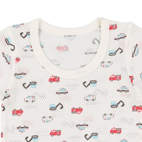 3枚組メッシュ半袖シャツ肌着（はたらくくるま）