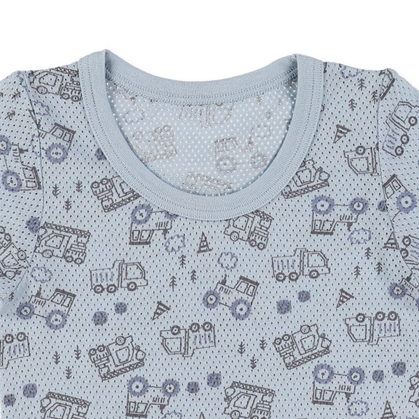 3枚組メッシュ半袖シャツ肌着（はたらくくるま）