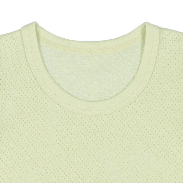 4枚組メッシュ半袖シャツ肌着（グリーン・ブルー無地）