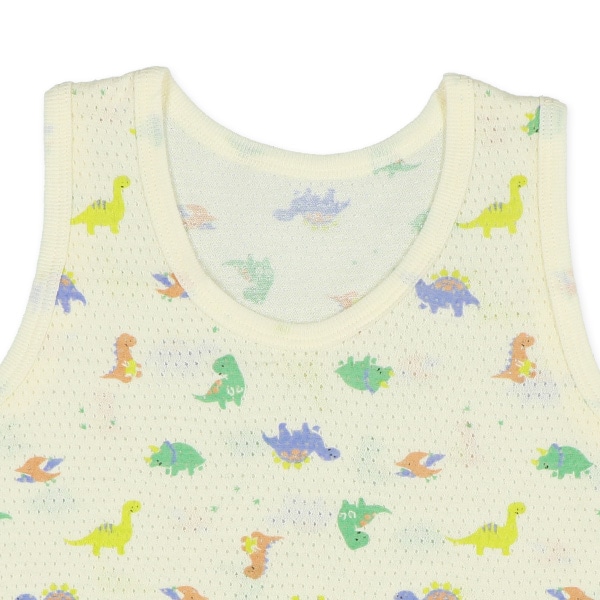 3枚組メッシュランニング肌着（恐竜・ピスネーム）