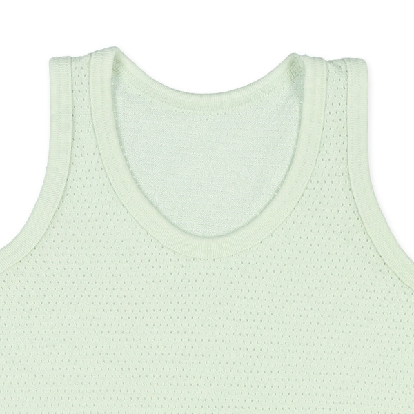 4枚組メッシュランニング肌着（サックス・グリーン・イエロー・ホワイト無地）