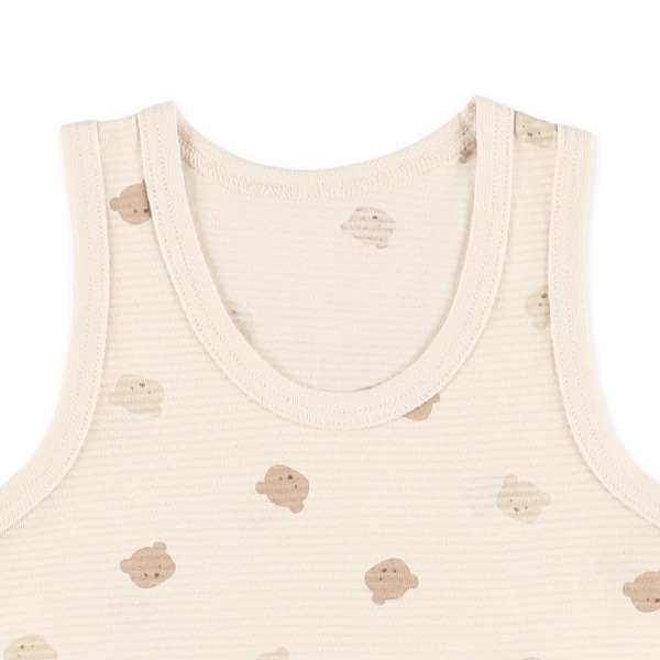 3枚組ランニング肌着（くまフェイス）