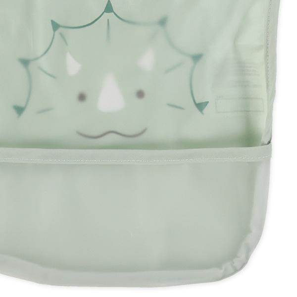 3枚組袖なし食事用エプロン（恐竜・フェイス）