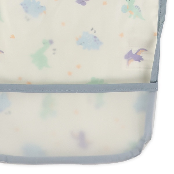 3枚組袖なし食事用エプロン（恐竜・フェイス）