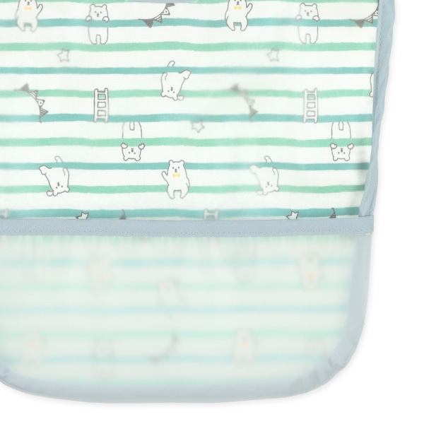 3枚組袖なし食事用エプロン（ボーダー・テント・くま）