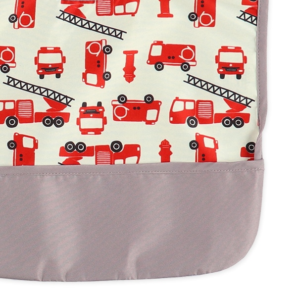 3枚組袖なし食事用エプロン（はたらくくるま）