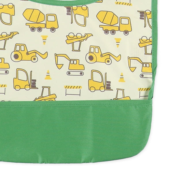 3枚組袖なし食事用エプロン（はたらくくるま）