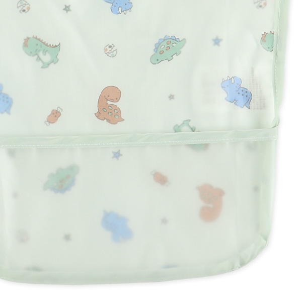 3枚組袖なし食事用エプロン（恐竜）