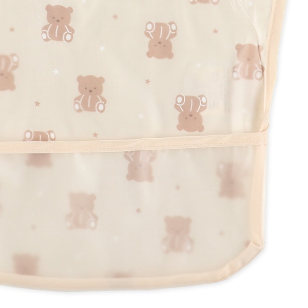 3枚組袖なし食事用エプロン（くま・ライオン・ぞう）