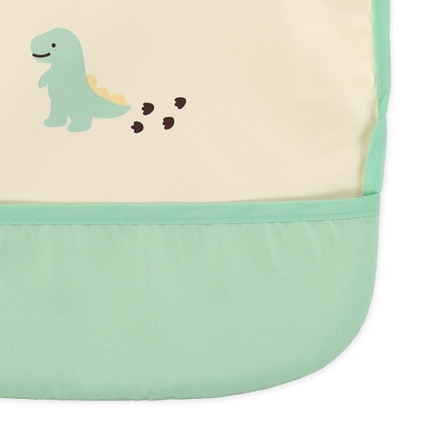 3枚組袖なし食事用エプロン（恐竜）