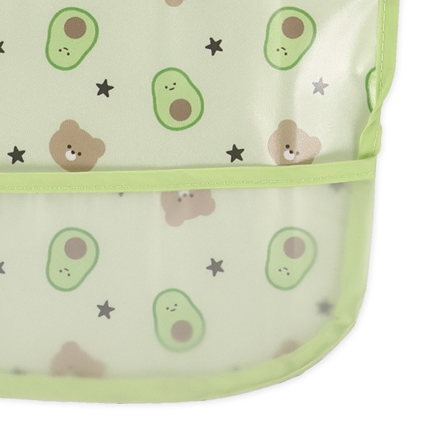 4枚組丈短め袖なし食事用エプロン（野菜）