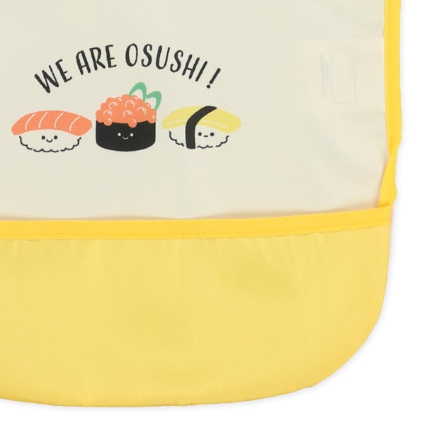3枚組袖なし食事用エプロン（お寿司）
