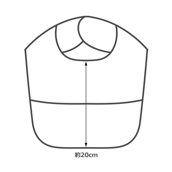 3枚組袖なし食事用エプロン（お寿司）