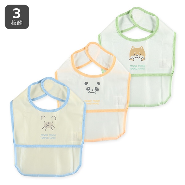 3枚組袖なし食事用エプロン（アニマルフェイス） | 西松屋オンラインストア