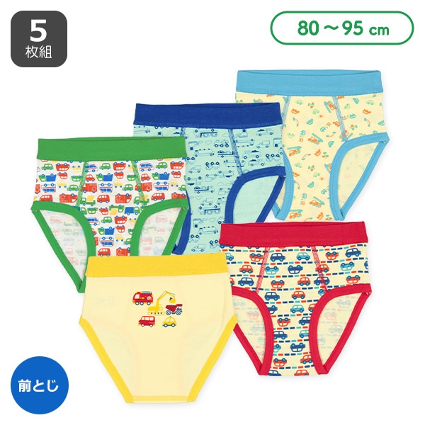5枚組前とじブリーフ（くるま）
