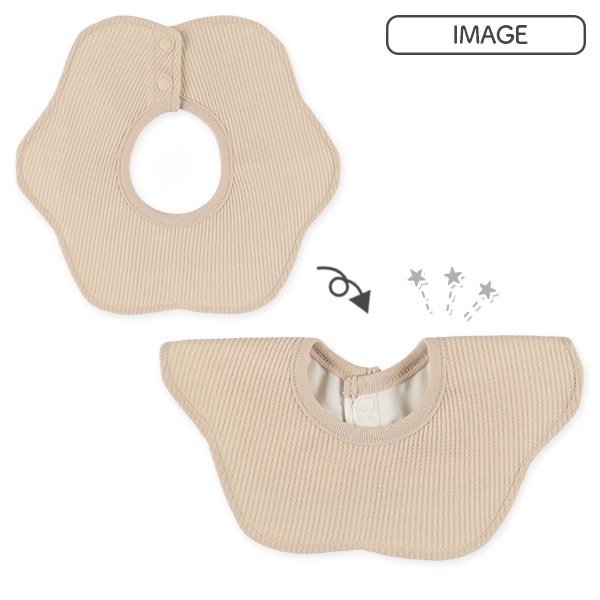 3枚組よだれを通さないくるくるワッフルスタイ（花型・無地）