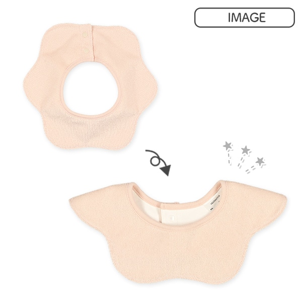 3枚組よだれを通さないくるくるスタイ（花型・無地）