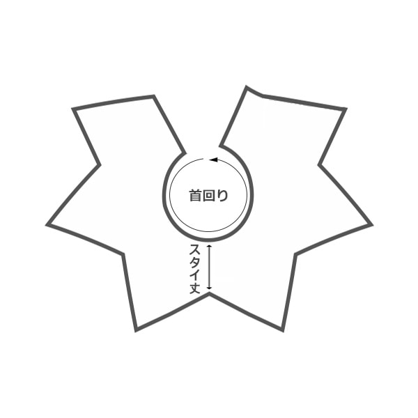 3枚組よだれを通さないくるくるスタイ（星型・無地）