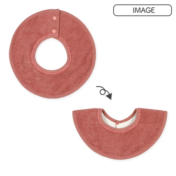 3枚組よだれを通さないくるくるスタイ（ベージュ・ブラウン・ワインレッド）